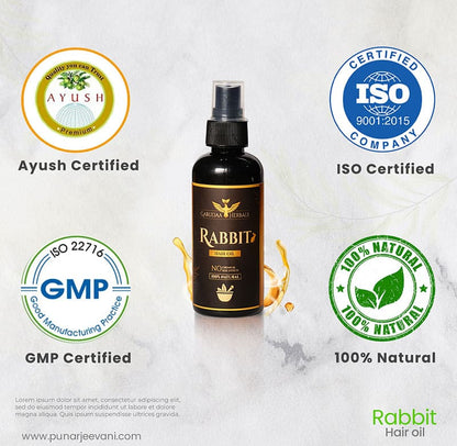 Rabbit Herbal Hair Oil – 100% Stronger, Healthier Growth